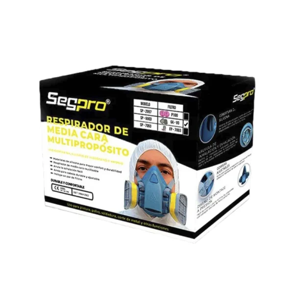 Respirador de Silicona con Filtro SP6003 – Segpro
